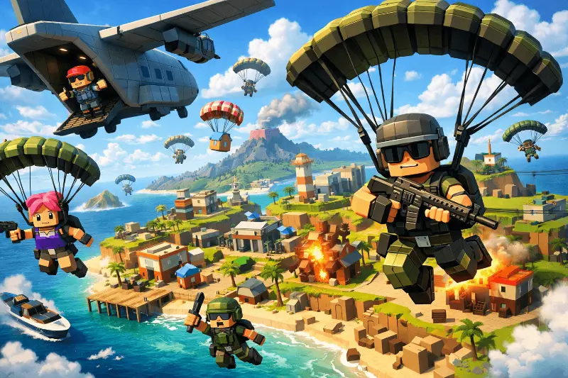 Los 5 mejores juegos estilo Free Fire dentro de Roblox 2026